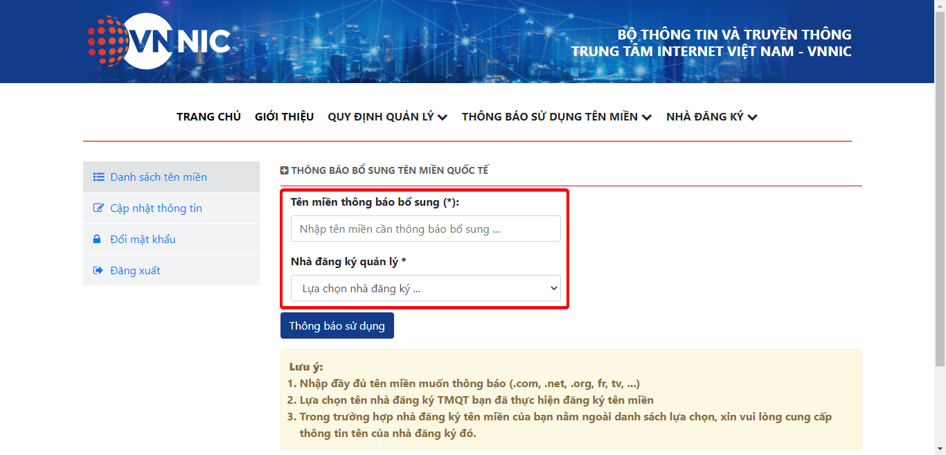 Quy định về khai báo tên miền Quốc tế sau khi đăng ký (Tránh bị phạt tiền)