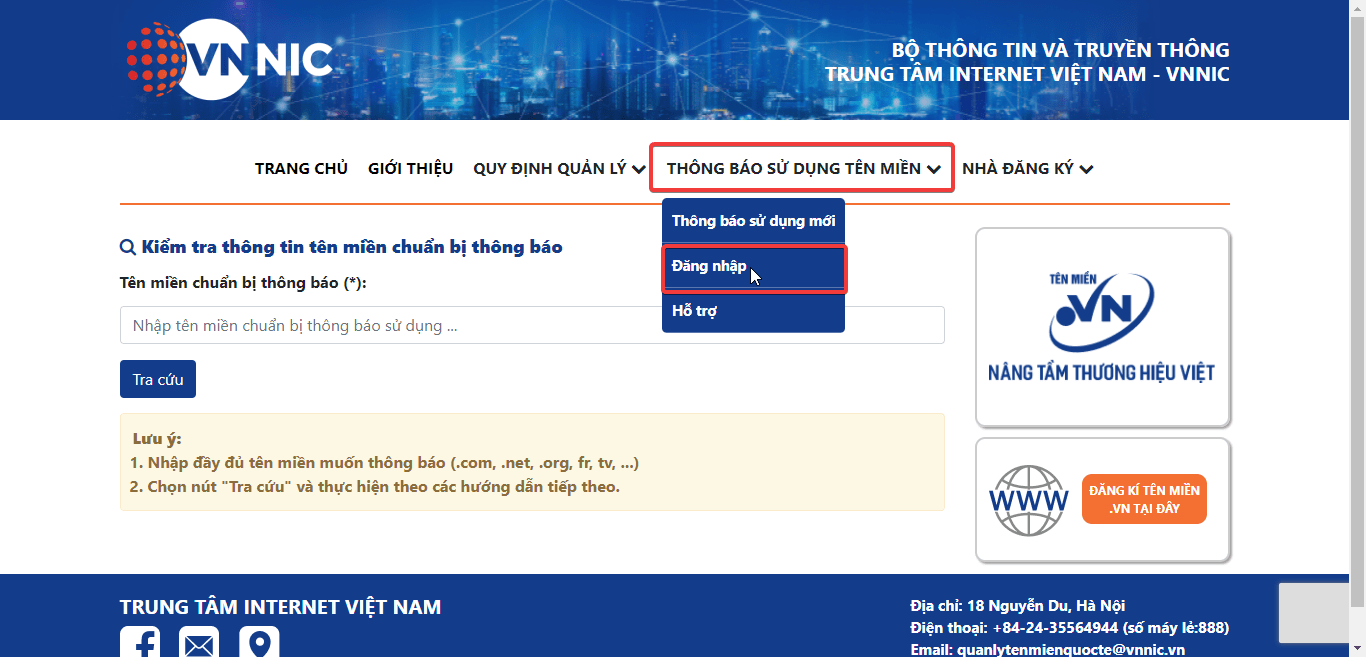 Quy định về khai báo tên miền Quốc tế sau khi đăng ký (Tránh bị phạt tiền)